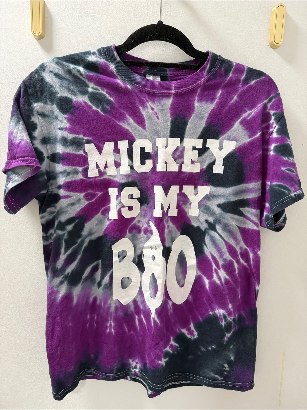 Tie-Dye "Mickey Is My Boo" Lone Cactus Shop Tee - Purple & Black